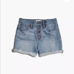 Madewell High-Rise Denim Shorts: Button-Front Edition